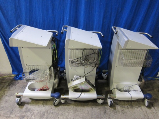 ERBE Vio-Cart Rolling Cart w/ Cables - Lot of 3 Electrosurgical Unit
