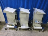 ERBE Vio-Cart Rolling Cart w/ Cables and Foot Switches - Lot of 3 Electrosurgical Unit