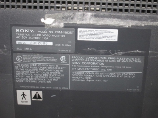 SONY Trinitron PVM-1953ST - Lot of 2 
