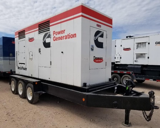 2000 CUMMINS 438 KVA/ 350KW Portable Power Generator, VIN 16MPF1827XD027931, Pintle Hitch Style, 3-A