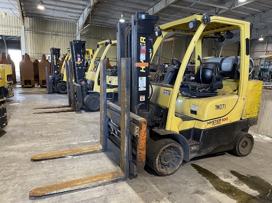 2015 HYSTER S100FTBCS/150J LP Forklift, s/n J004V02100N, 10,000 Lb. Capacity, 2-Stage Mast,