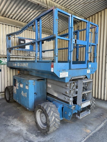 2012 GENIE GS-2669RT Rough Terrain Scissor Lift, s/n GS6912-365, 1500 Lb. Rated Work Load,