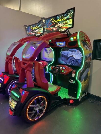 NINTENDO Cruisin' Blast Arcade Racer, s/n CRUISN-5776, Covered Cockpit Seat