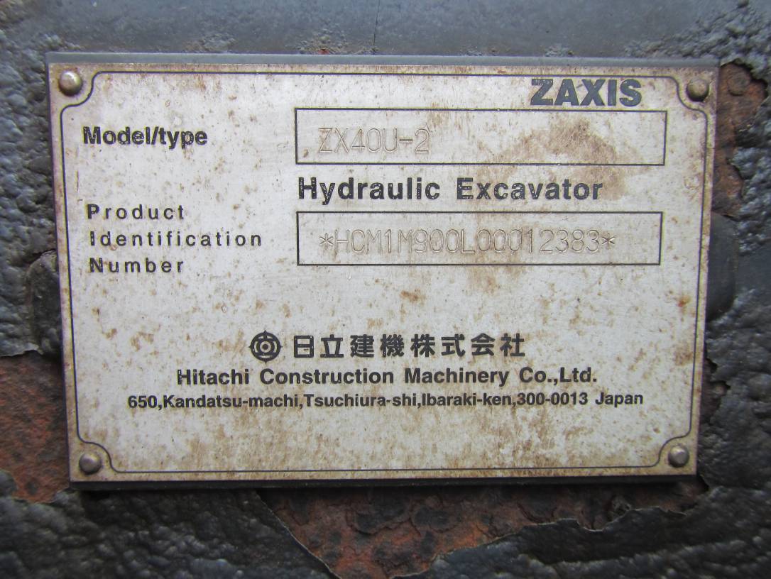 HITACHI ZX40U-2 12383 | Proxibid