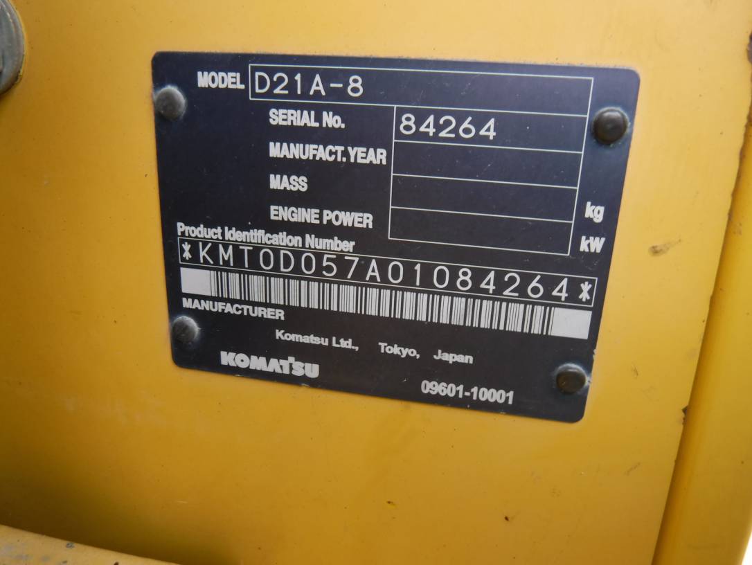 。 KOMATSU D21A-8 84264 | Proxibid