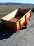 Small Single Axle Trailer w/ Wooden Sides. Nice Condition      / Onsite Lot