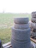 John Deere Turf Tire Set off of JD 650 Compact. Fronts are 23x8.5-12. Rears