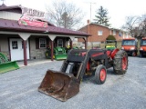 Massey Ferguson TO35 Tractor w/ Loader. Tire Chains. Nice, Old Tractor / On