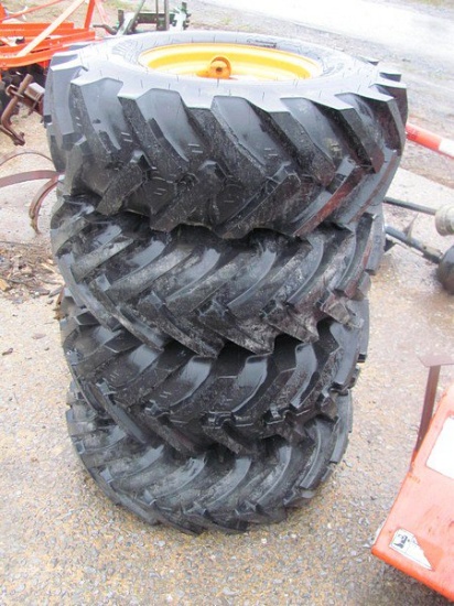 Set of 4 11.5-80-15.3 Tires & Wheels. Brand New / Onsite Lot# 96