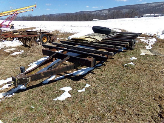 Homemade 21’ big bale trailer