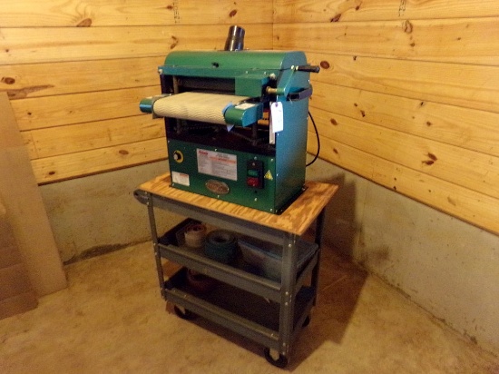 Grizzly 12" Drum Sander, 1½ HP, max sanding thickness -3½", w/cart and extr