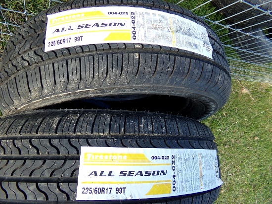 New 2 - Firestone "All Season"  225/60R17 Tires