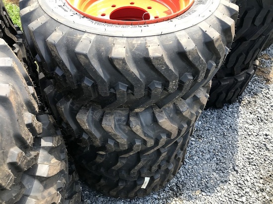 Skid Steer Tires & Wheels, Set of 4 'New'