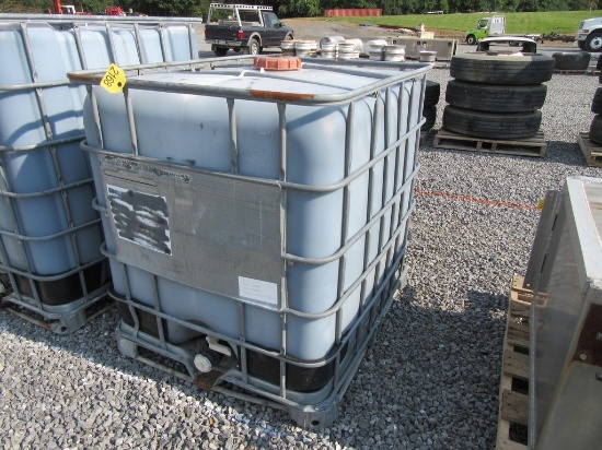 Poly tote of waste oil