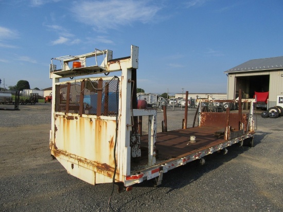 22' Steel Flatbed, 96" Wide, Diamond Plate Deck