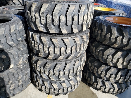 Forerunner SKS1 Skid Steer Tires on Wheels 'Set of 4 - New'