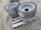 Solid Skid Steer Tires On Wheels   'Set of 4'
