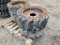 Solid Skid Steer Tires On Wheels   'Set of 4'