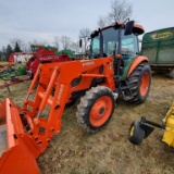 Kubota M7060 Cab Loader Tractor Runs & Operates