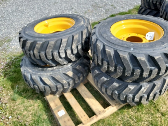 Montreal  Skid Steer Tires on Wheels 'Set of 4 - New'