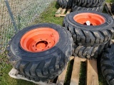 Montreal  Skid Steer Tires on Wheels 'Set of 4 - New'