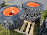 Montreal  Skid Steer Tires on Wheels 'Set of 4 - New'