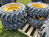 Montreal  Skid Steer Tires on Wheels 'Set of 4 - New'