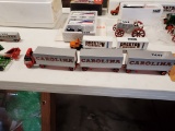 Toy Truck with Triple Van Trailers