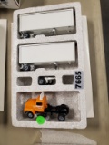 Winross  Truck with Double Van Trailers