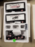 Winross  Truck with Double Van Trailers