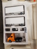 Winross  Truck with Double Van Trailers