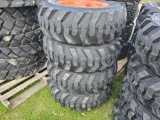 Forerunner SKS1 Skid Steer Tires on Wheels 'Set of 4 - NEW'