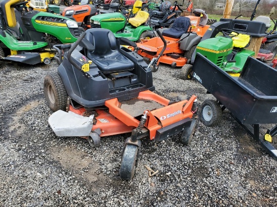 Simplicity ZT2500 Zero Turn 'Runs & Operates'