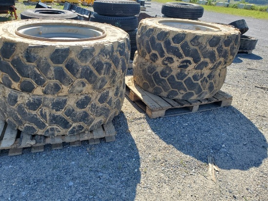 Telehandler Tires on Wheel