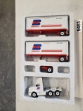 Winross  Truck with Double Container Trailer