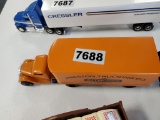 Toy Truck  With Van Trailer