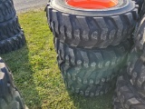 Forerunner SKS1 Skid Steer Tires On Wheels 'Set of 4 - New'