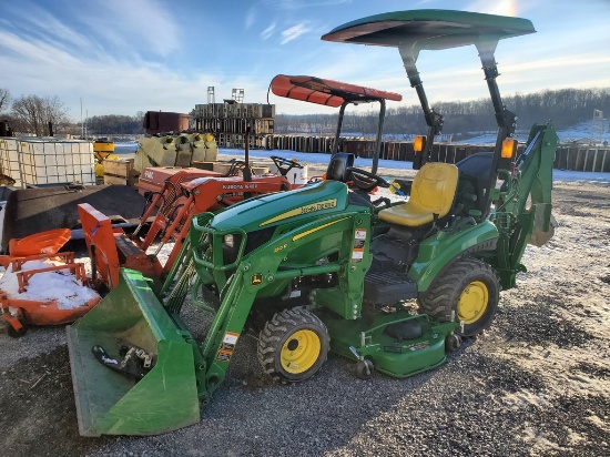 2018 John Deere 1023E Tractor Loader Backhoe 'Ride & Drive'