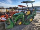 2018 John Deere 1023E Tractor Loader Backhoe 'Ride & Drive'