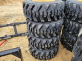 Forerunner SKS1 Skid Steer Tires on Wheels  'Set of 4 - New'
