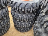 Forerunner SKS1 Skid Steer Tires on Wheels  'Set of 4 - New'