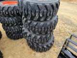 Forerunner SKS1 Skid Steer Tires on Wheels  'Set of 4 - New'