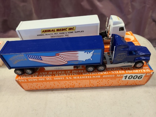 Winross Truck With Van Trailer