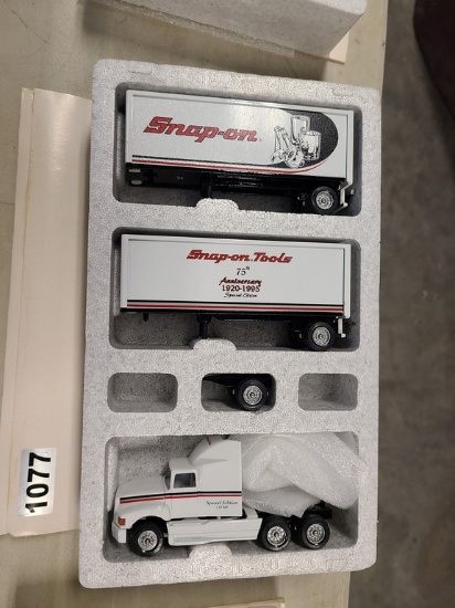 Winross Truck With Double Pup Trailers