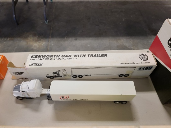 Ertl Truck With Van Trailer