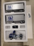 Winross Truck With Double Pup Trailers