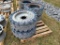Semi Solid Skid Steer Tires and Wheels   'Set of 4'