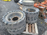 Semi Solid Tires on Wheels   'Set of 4'
