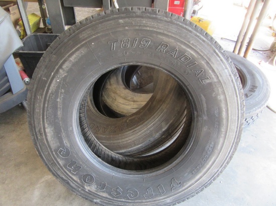 Firestone and Bridgestone 11R22.5 Tires