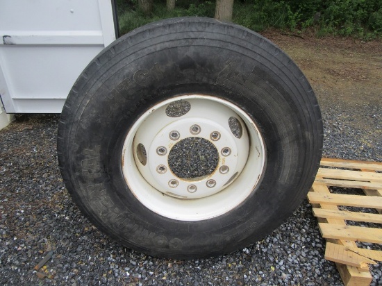 2011 Continental 425/65R22.5 Tires on Wheels